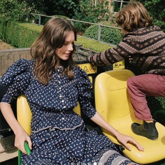 Doen Amelia Blouse in Navy & White - Picture 8 of 11